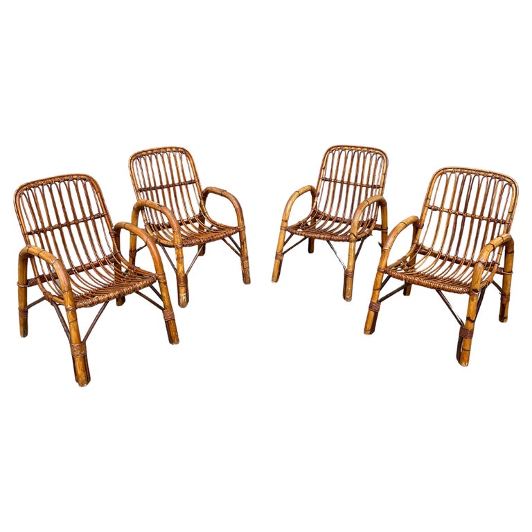 sed sedie rattan anni 70 vintage chairs chairs rattan design For Sale at 1stDibs