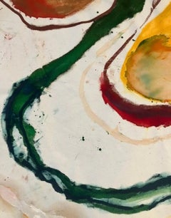 Abstract Contemporary Fruity Pebbles Mixed Media Painting on Canvas, Sedef Gali