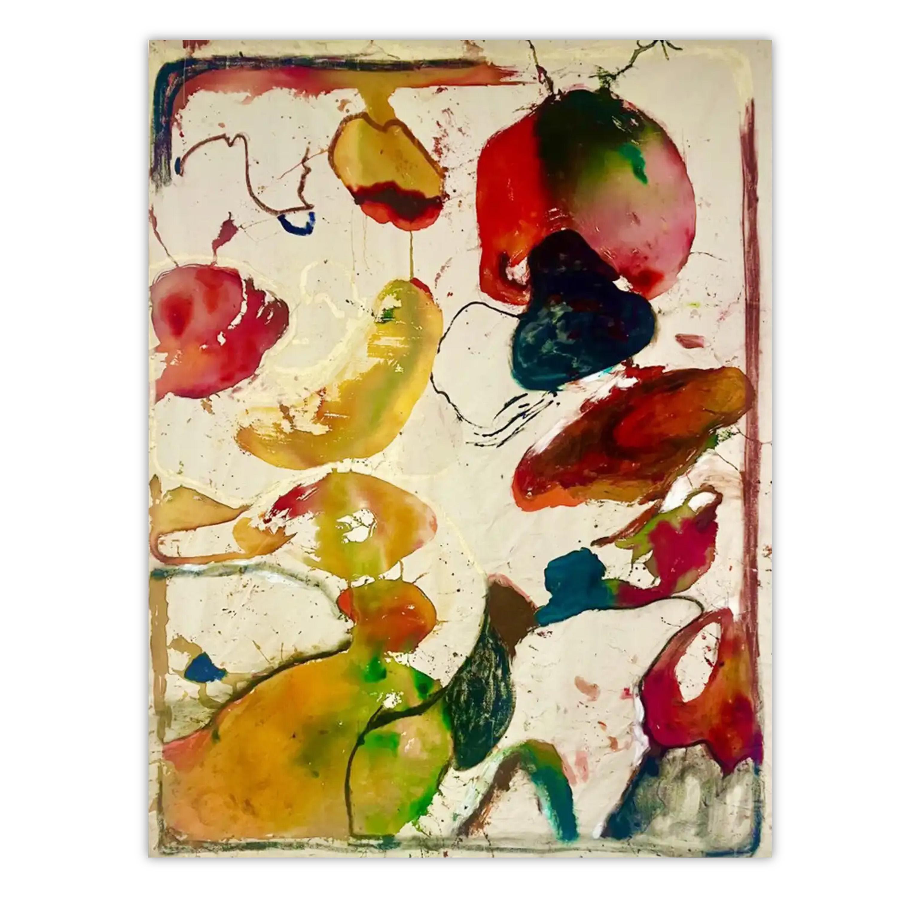 Abstract Contemporary New Forms of Love Mixed Media Painting Canvas, Sedef Gali