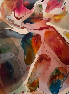 Abstrakte Gewicht der Transparenz Mixed Media Malerei auf Leinwand von Sedef Gali