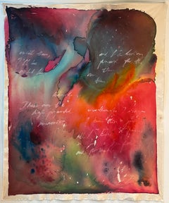 Zeitgenössische Where Secrets Settle Mixed Media Gemälde auf Leinwand von Sedef Gali
