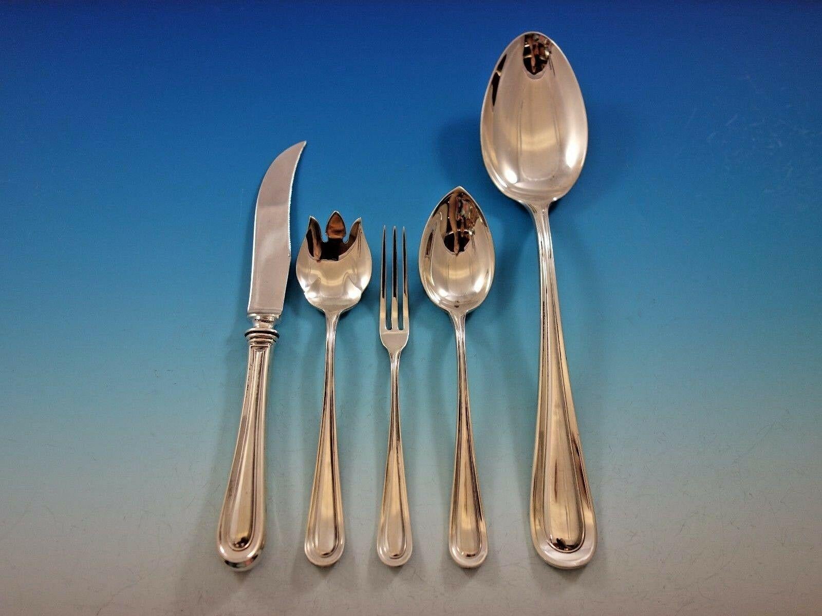 Rare Sedgwick by Mount Vernon circa 1905 sterling silver flatware set, 128 pieces. This set includes:

8 dinner knives, 10