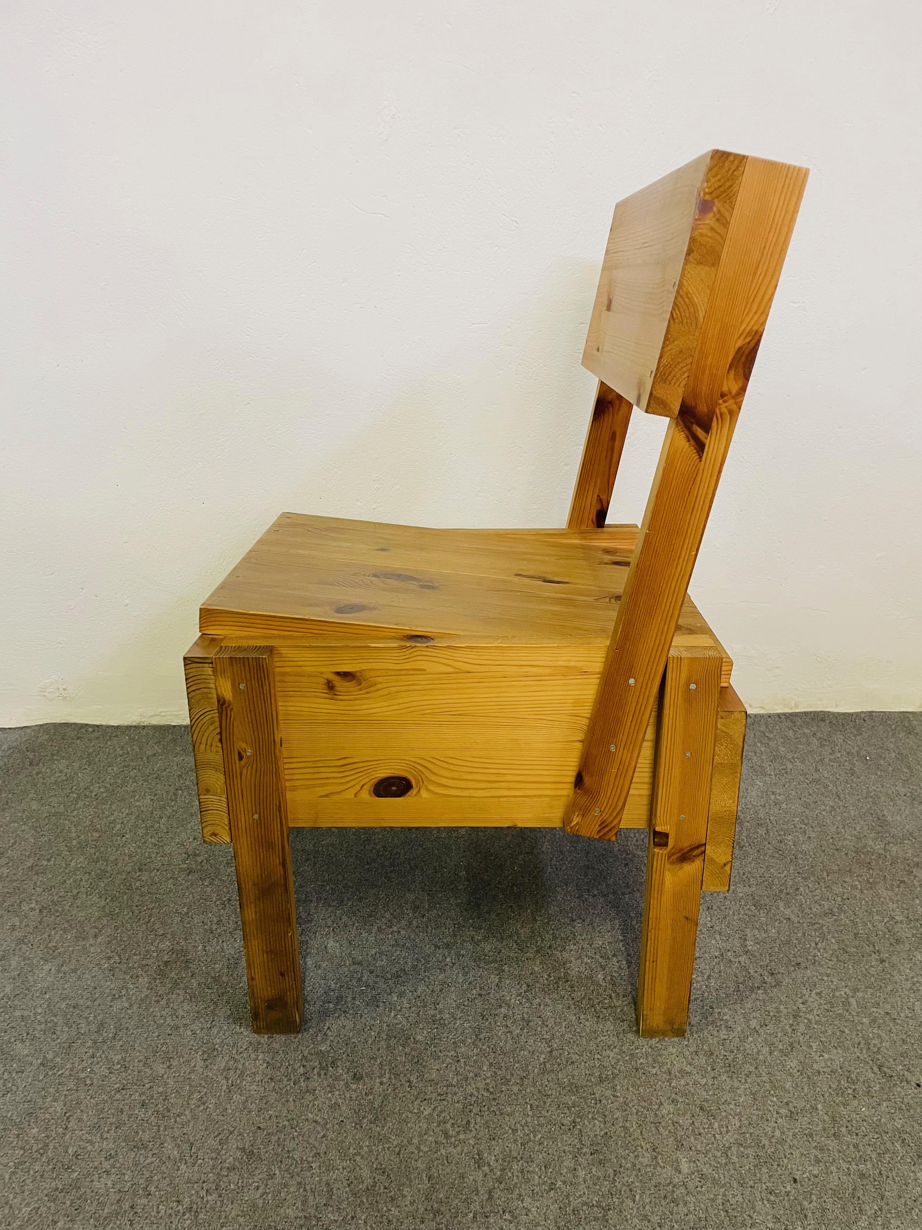 Stuhl 1 von Enzo Mari für Artek (Holz) im Angebot