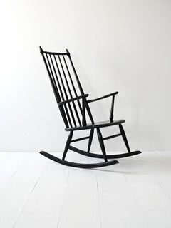 Vintage Danish rocking chair in Windsor style