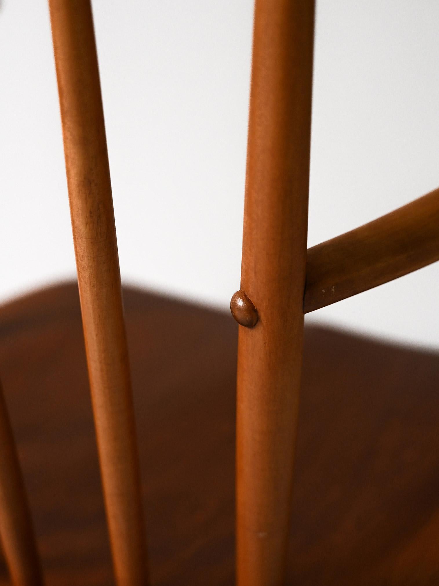 Mid-20th Century Fauteuil à bascule scandinave en hêtre et teck des années 50/60 en vente