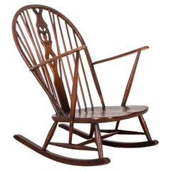 Sedia a dondolo vintage anni 50 mod. 316 design Lucian Ercolani per Ercol