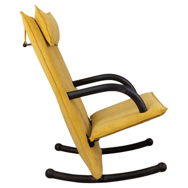 Sedia a dondolo vintage anni 80 "T-Line" design Burkhard Vogtherr per Arflex