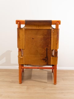 Leather sling chair, 1960s
