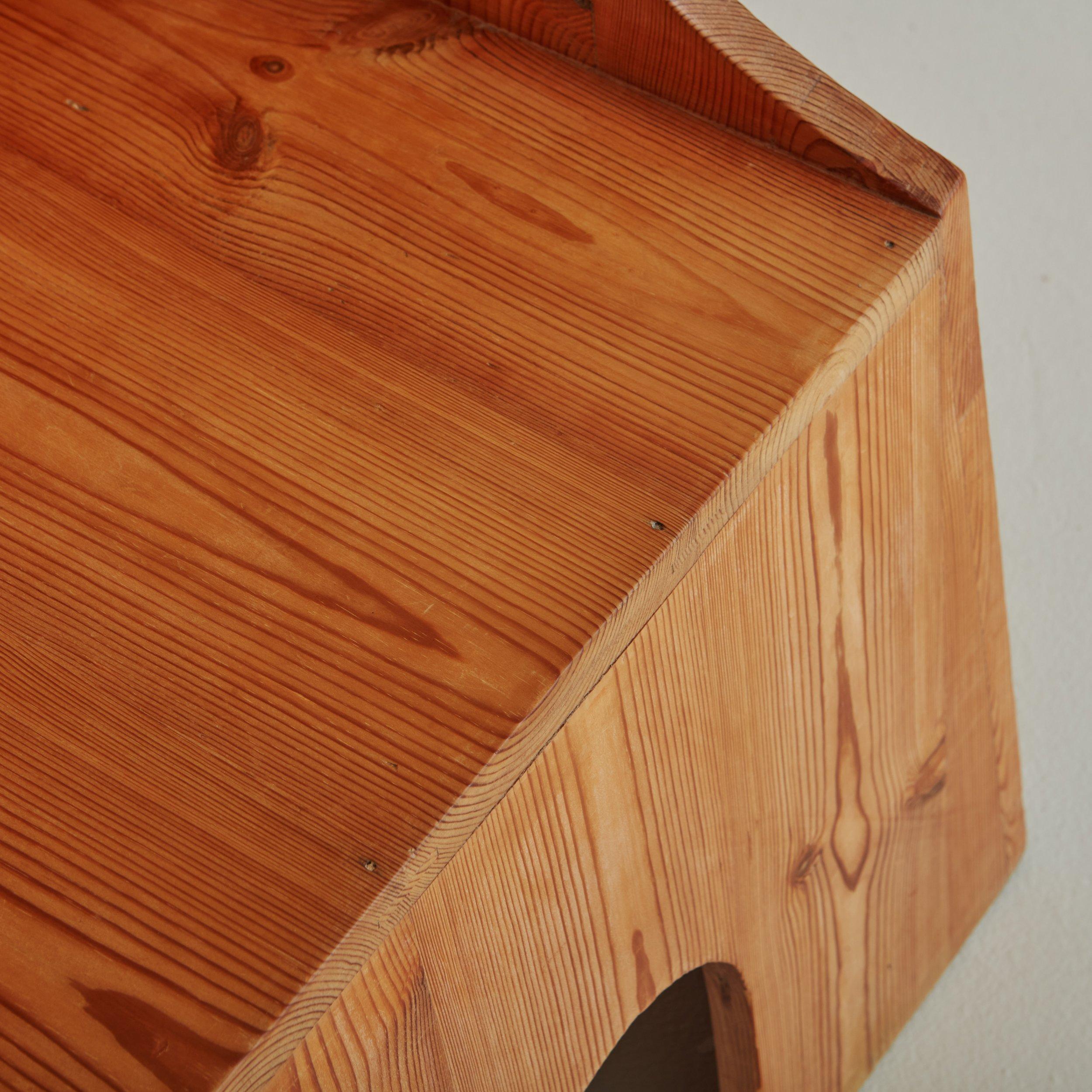 Sedia Alta in Wood Wood di Mario Ceroli per Poltronova, Italia 1972 2