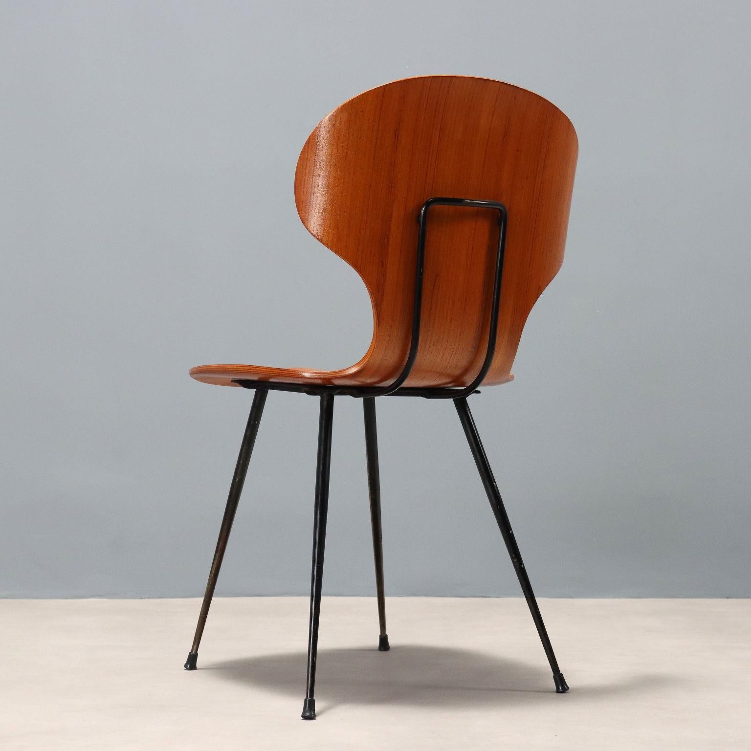 1960er Stuhl aus gebogenem Sperrholz im Angebot 2