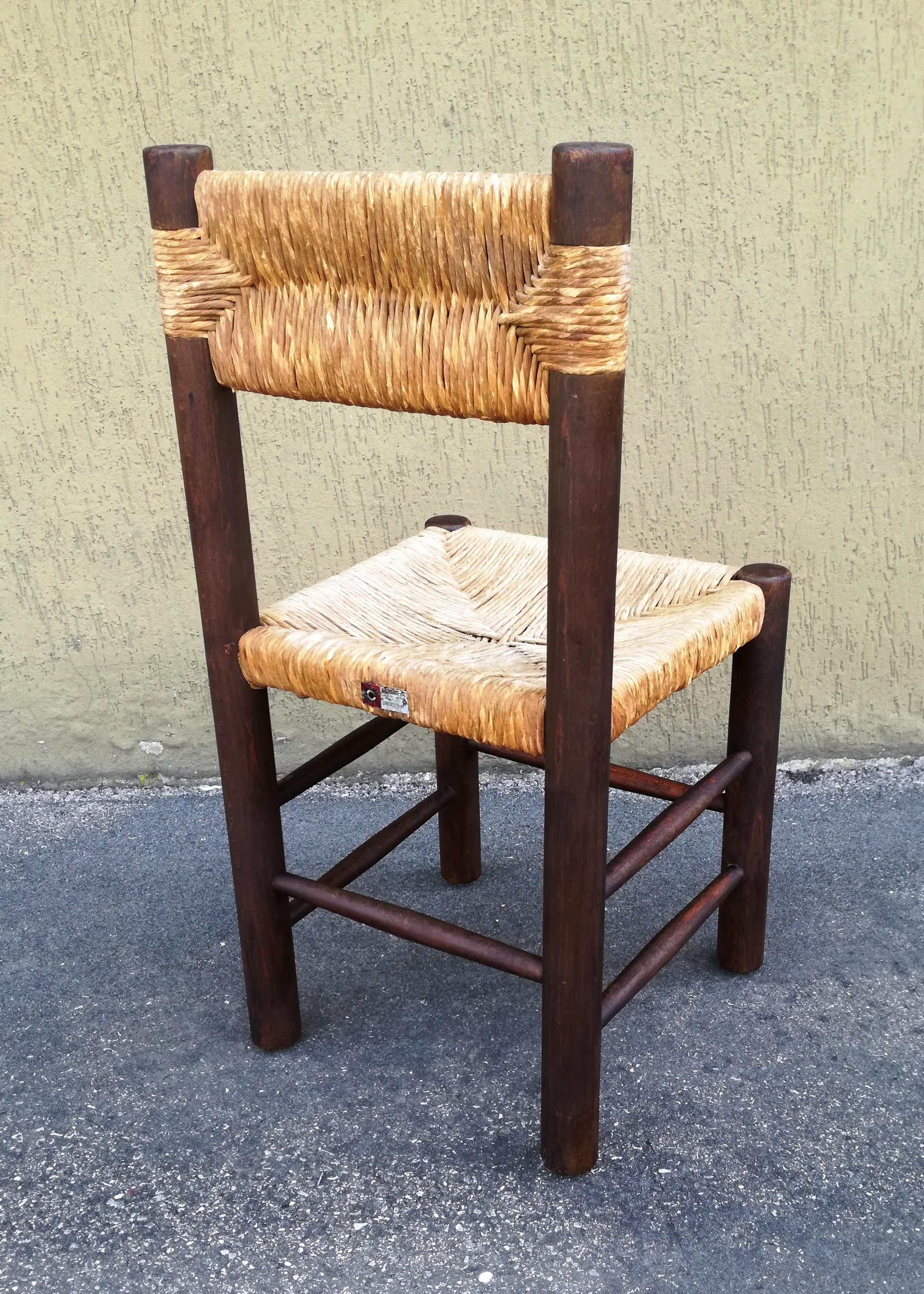 Hand-Crafted sedia anni 60, stile Charlotte Perriand For Sale