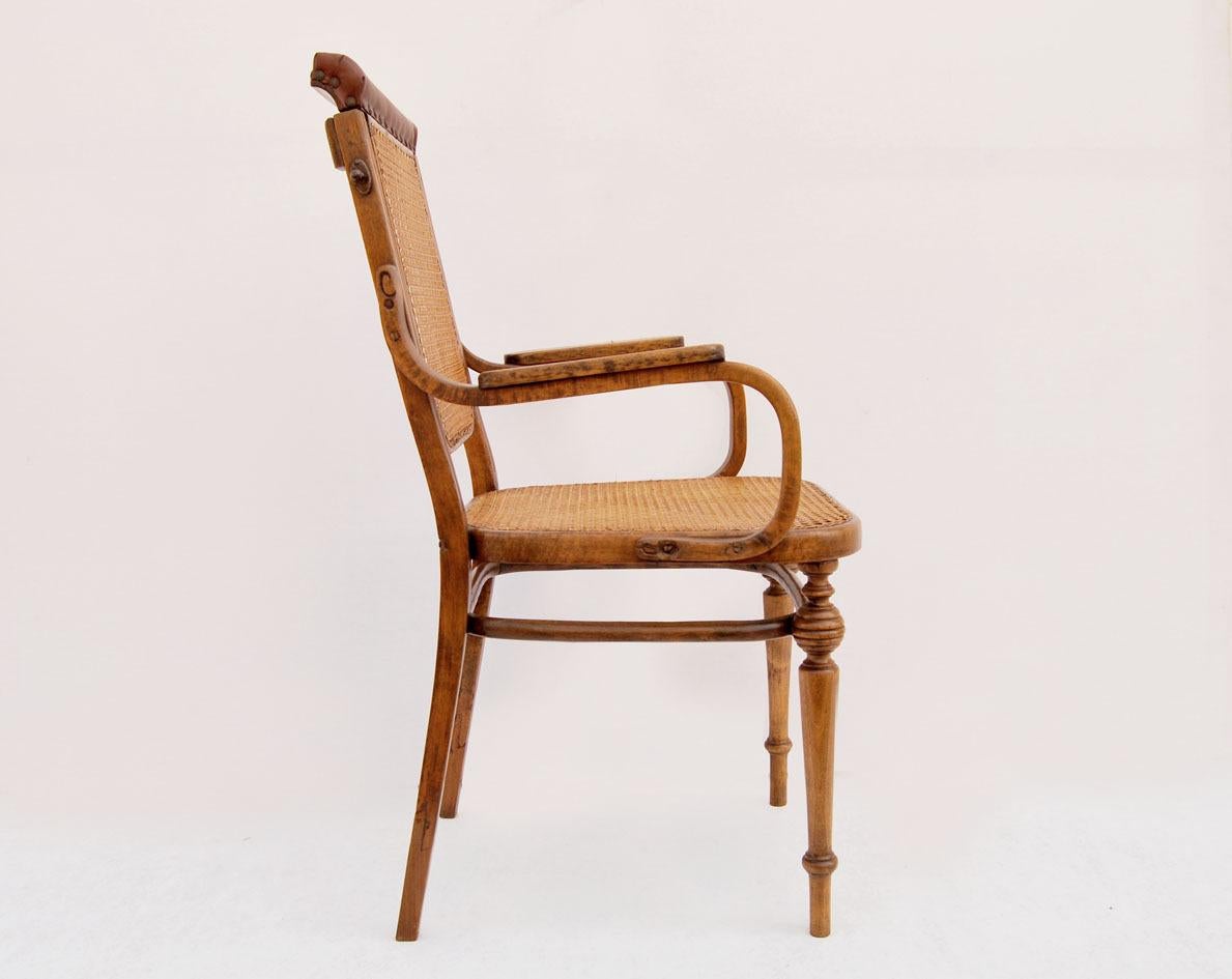 Straw SEDIA antica da BARBIERE originale THONET