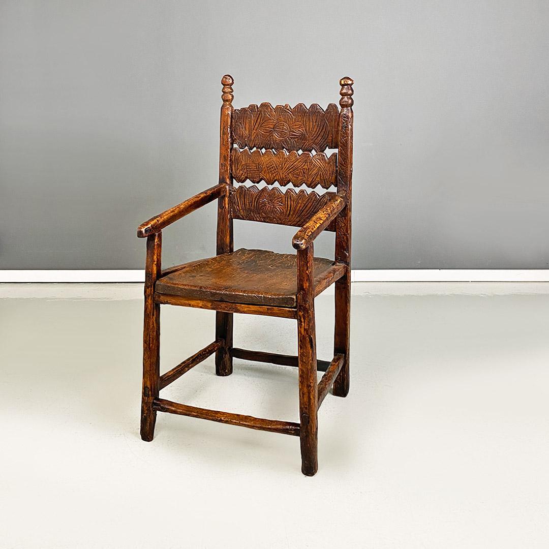 sedia antica con braccioli