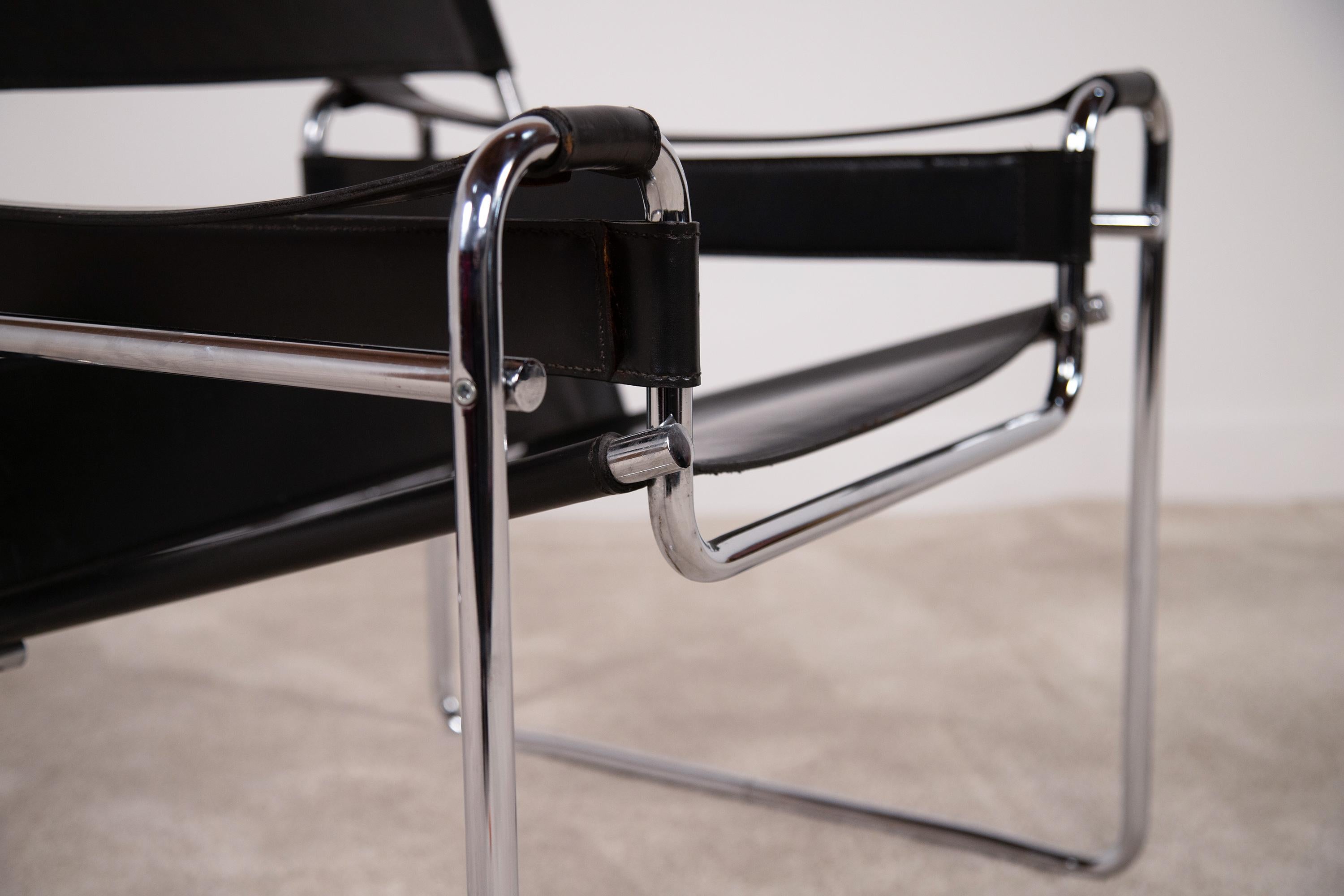 Late 20th Century B3 Wassily chair by Marcel Breuer, 1970s. For Sale