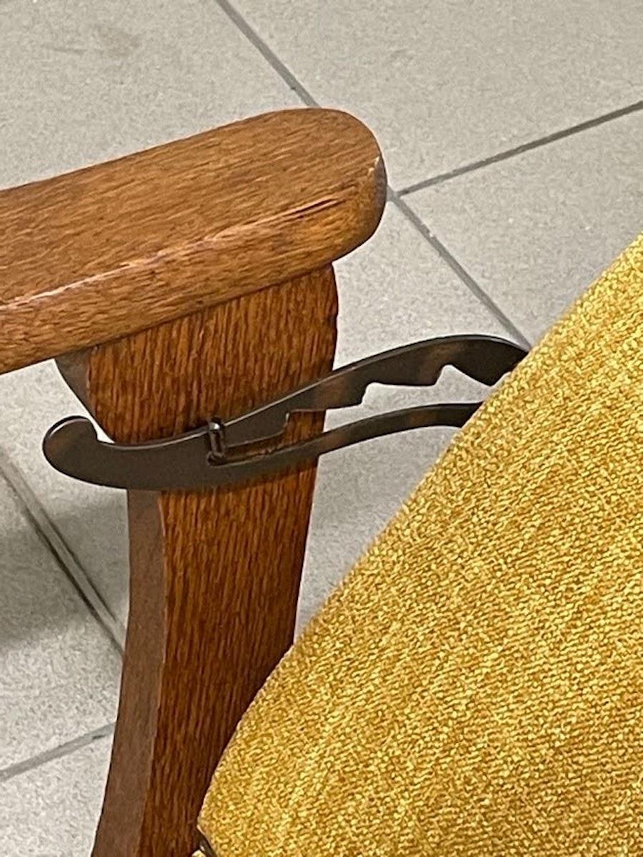 Chaise basculante fin 19e - début 20e siècle avec pouf en vente 11