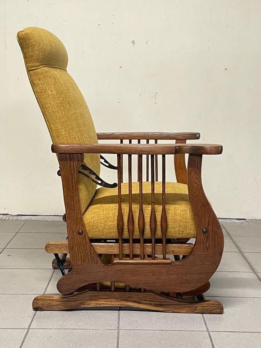 19th Century Chaise basculante fin 19e - début 20e siècle avec pouf en vente