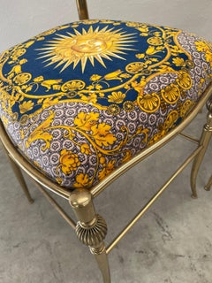 Blue versailles chair gold