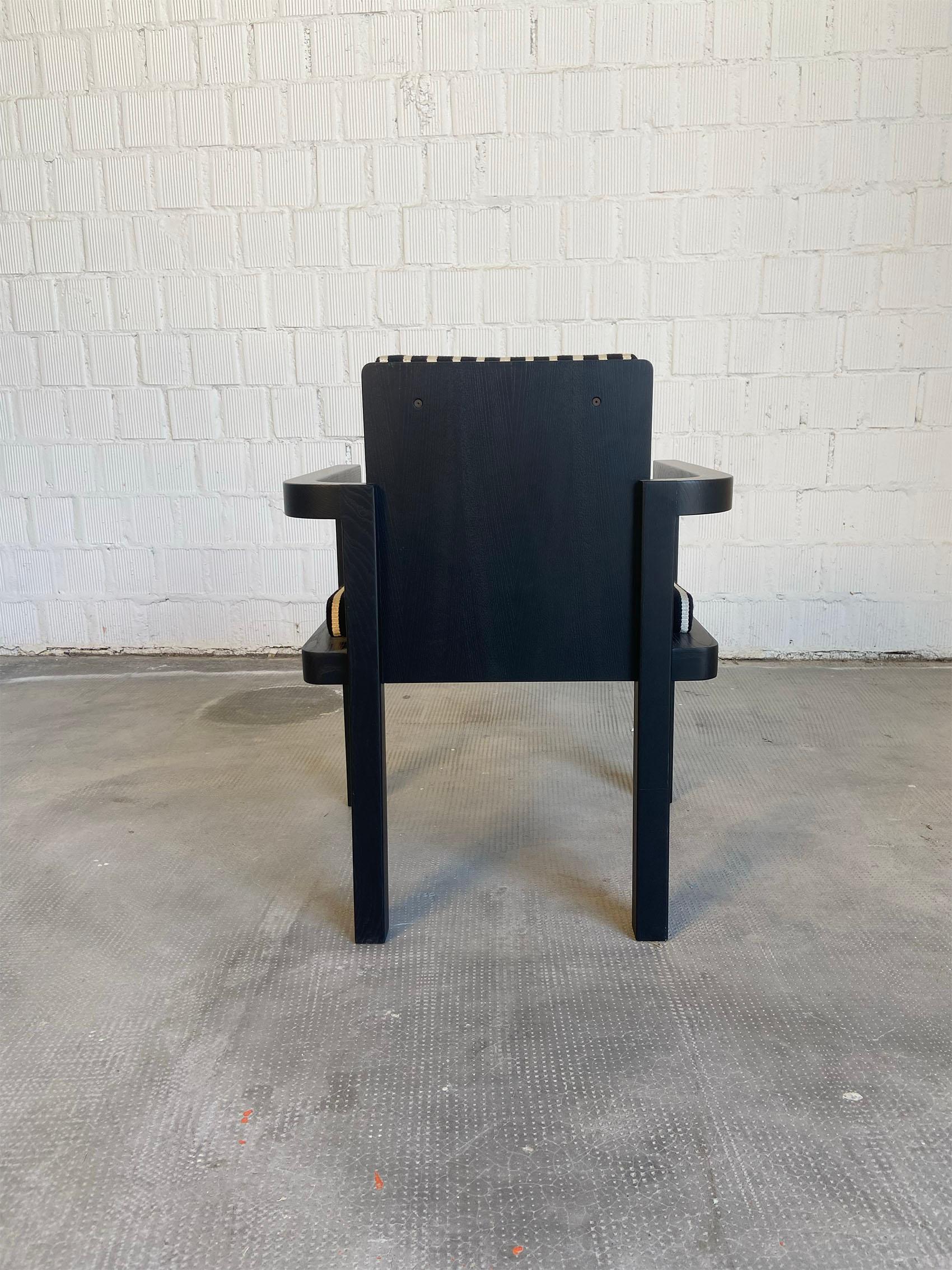 Tissu D51 Fauteuil Fagus de Walter Gropius, fabriqué par Tecta en 1920 en vente