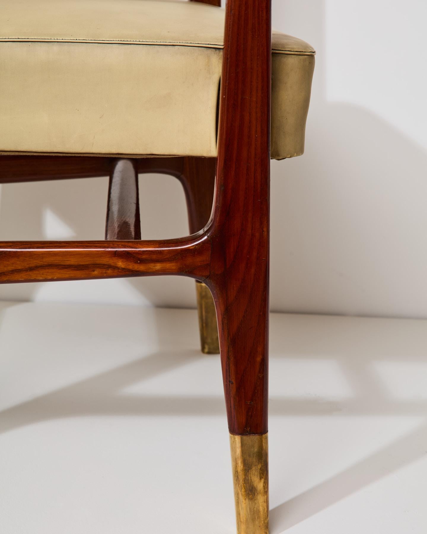 Italian Sedia con braccioli mod. 110, design Gio Ponti per Cassina in vendita