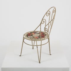 Sedia Con Rose Chair with Venetian Glass Seat by Yukiko Nagai