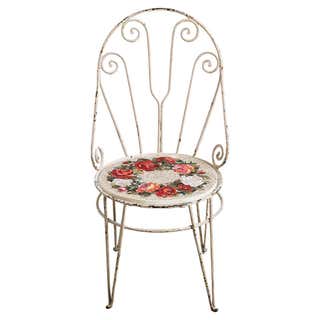 Sculptural Wrought Iron Accent/ Desk Chair at 1stDibs | wrought iron ...