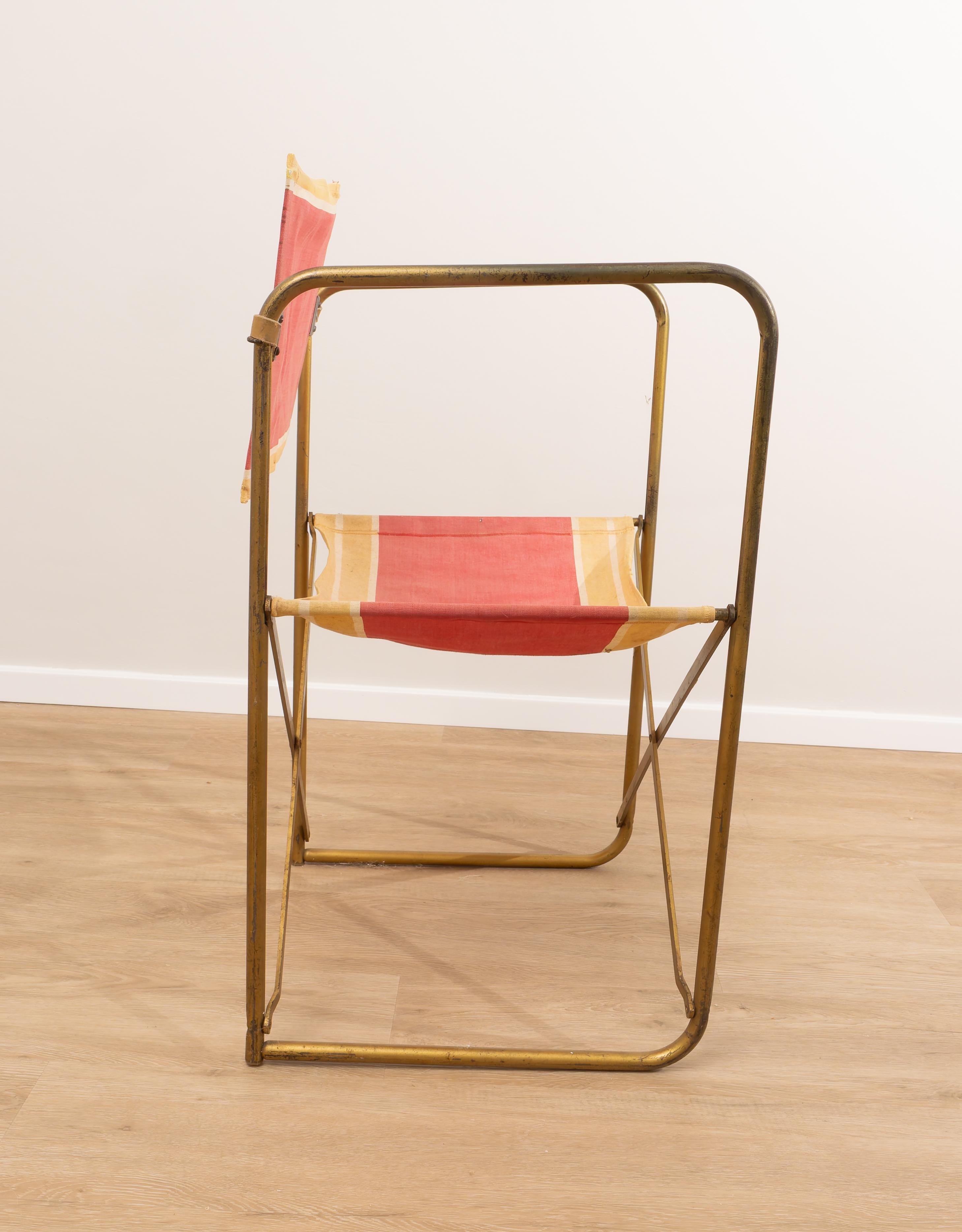 Klappbarer Campingstuhl, Frankreich, 1950er Jahre (Mid-20th Century) im Angebot