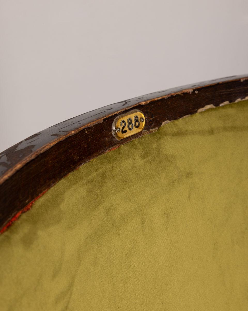 Silla de cine vintage años 60 de terciopelo verde diseño italiano Italian en venta