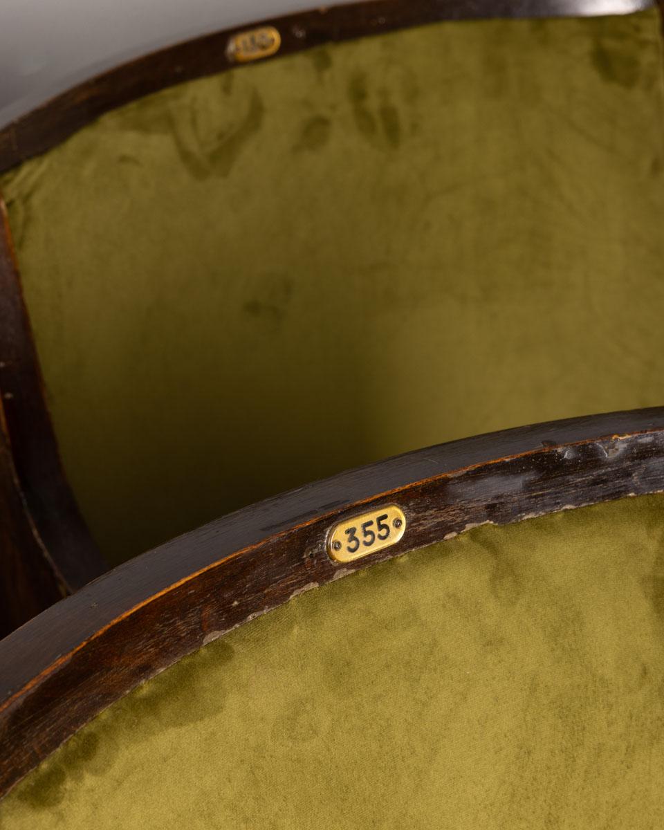 Silla de cine vintage años 60 de terciopelo verde diseño italiano Terciopelo en venta