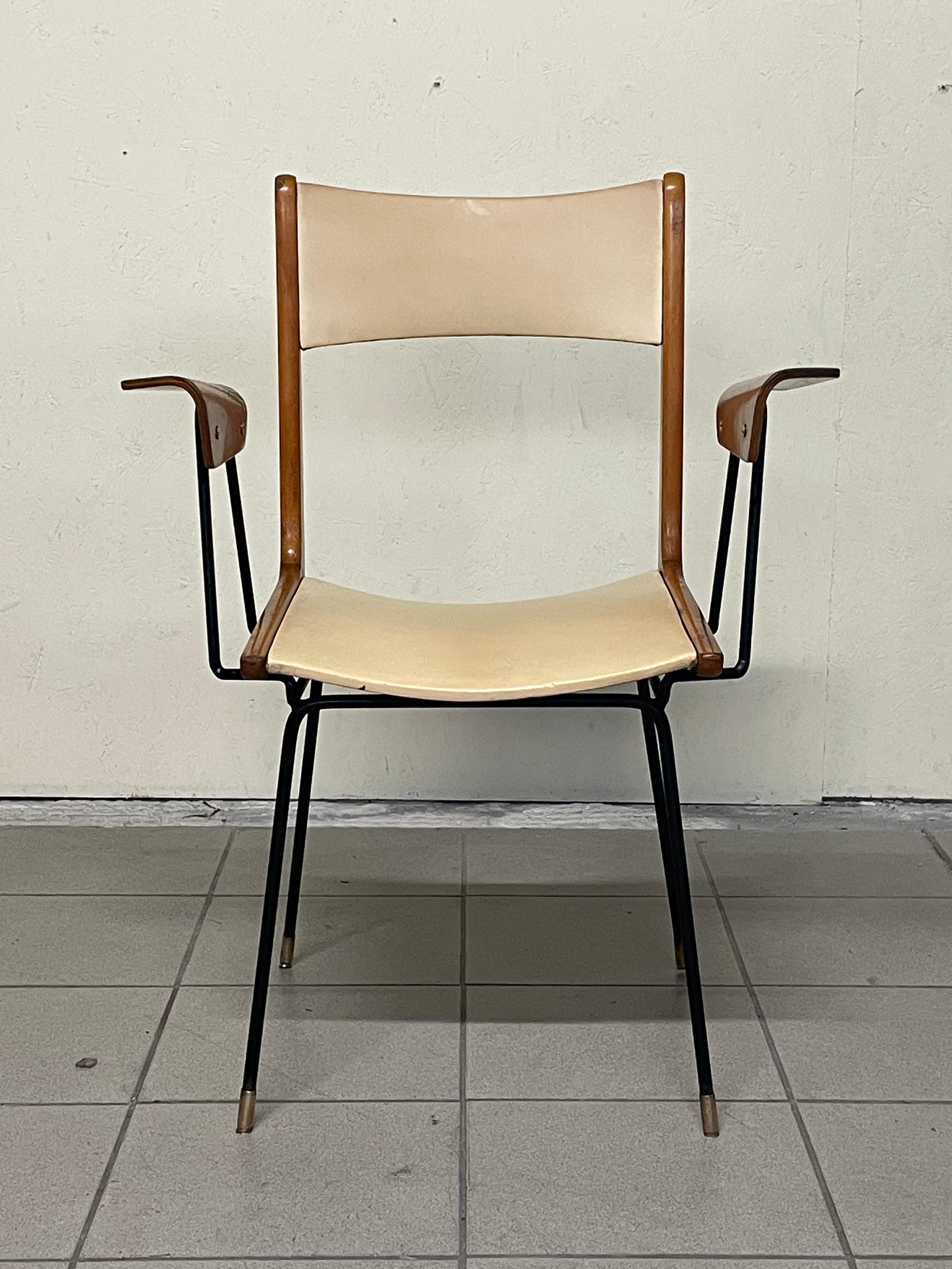 Late 20th Century Chaise de bureau, modèle Boomerang, design Carlo Ratti, années 1950 en vente