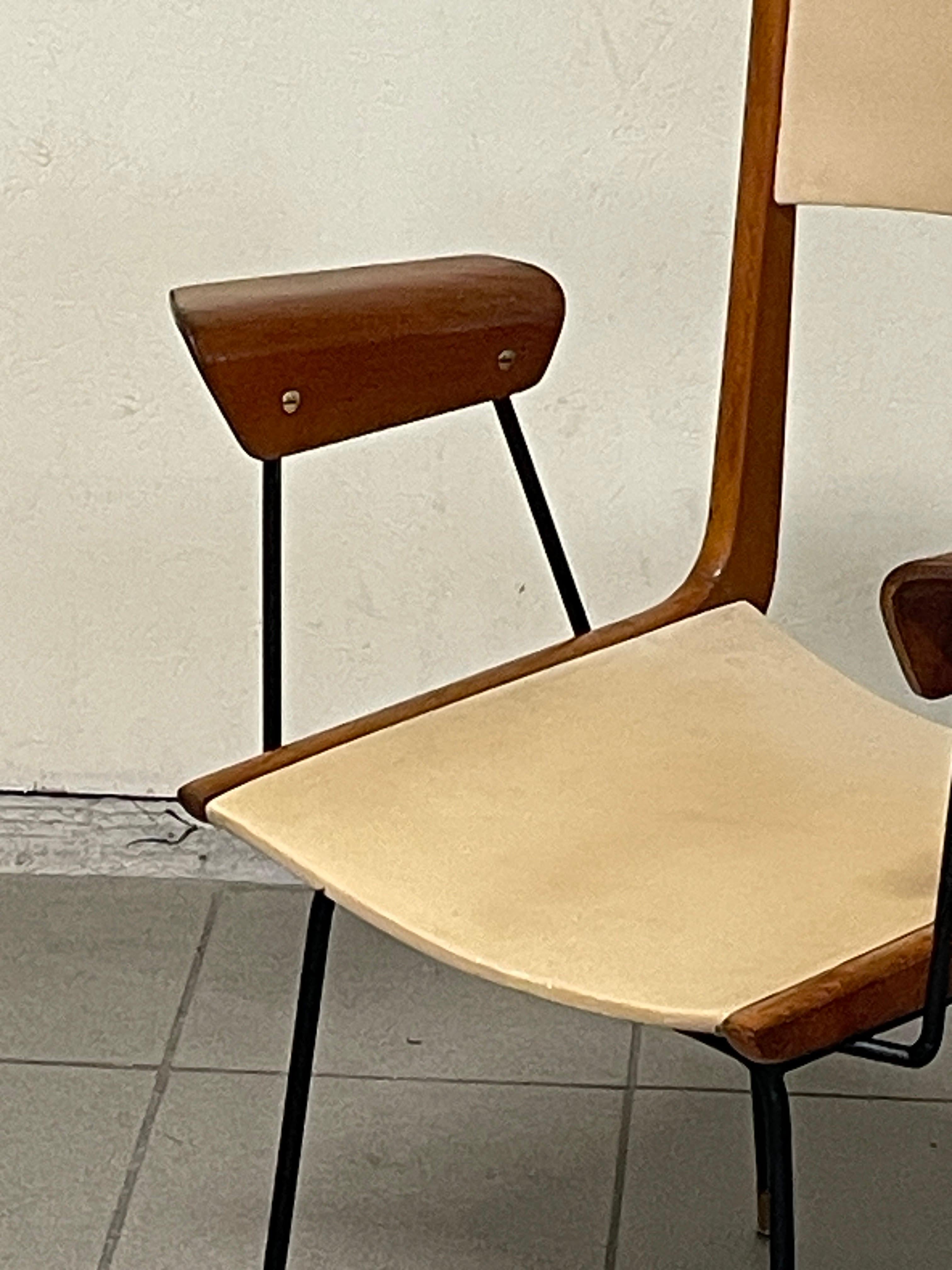 Chaise de bureau, modèle Boomerang, design Carlo Ratti, années 1950 en vente 2