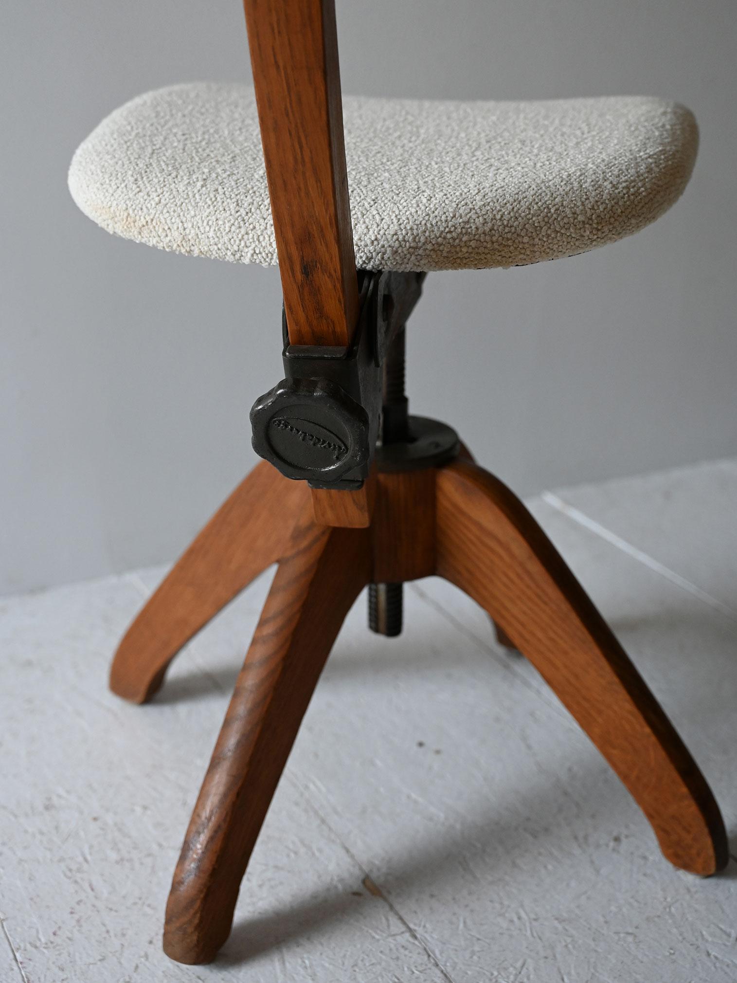 Sedia da ufficio scandinava anni ’20 in rovere im Angebot 1