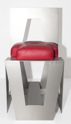 handcrafted aluminum design chair Diamond2 designed and produced by Dario Nasuti