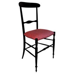 Chair by Chiavarina Campanino by Levaggi, upholstered in Rubelli fabric.