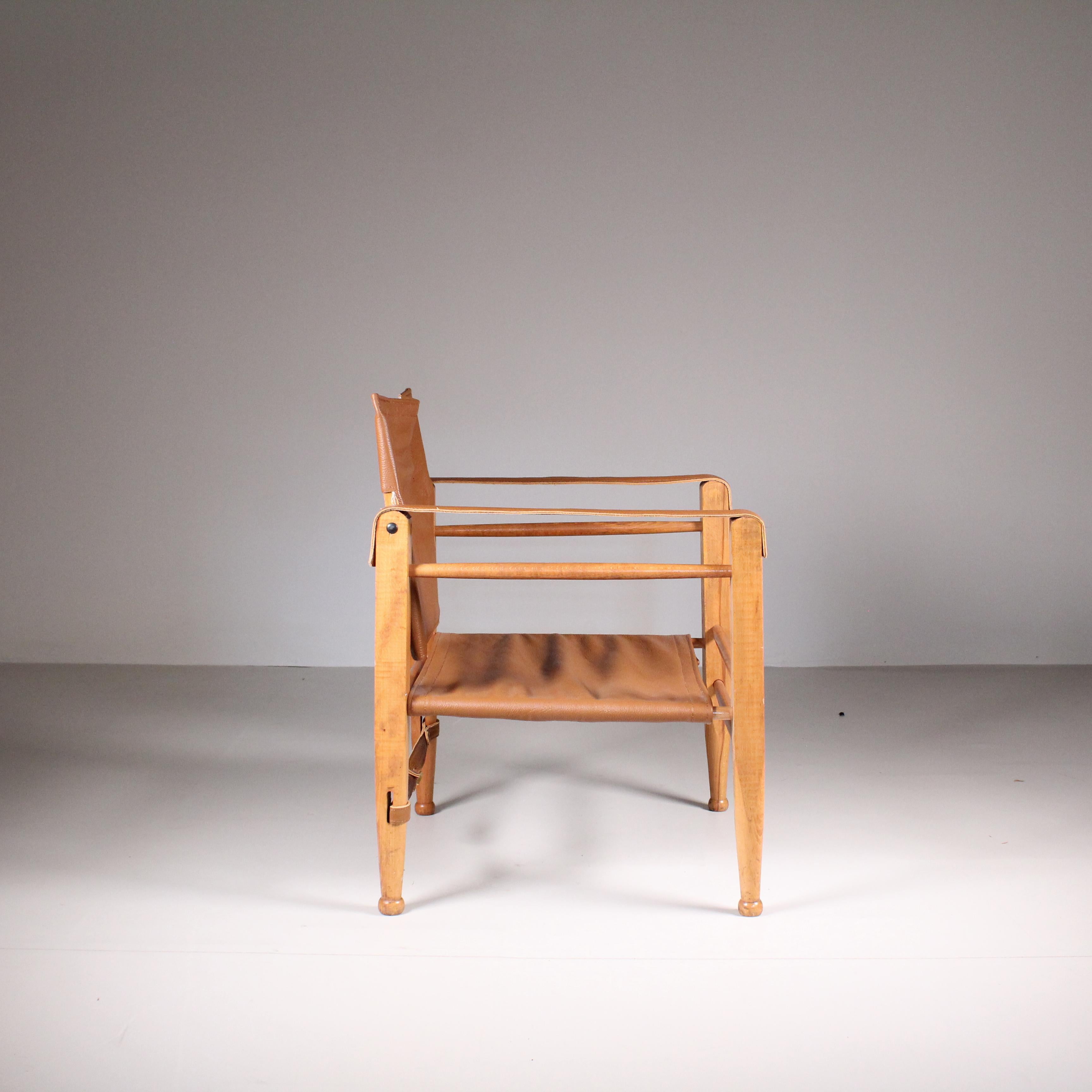 Safari leather chair, Fritz Hansen, 1960 Safari leather chair, Fritz Hansen, 1 For Sale 3