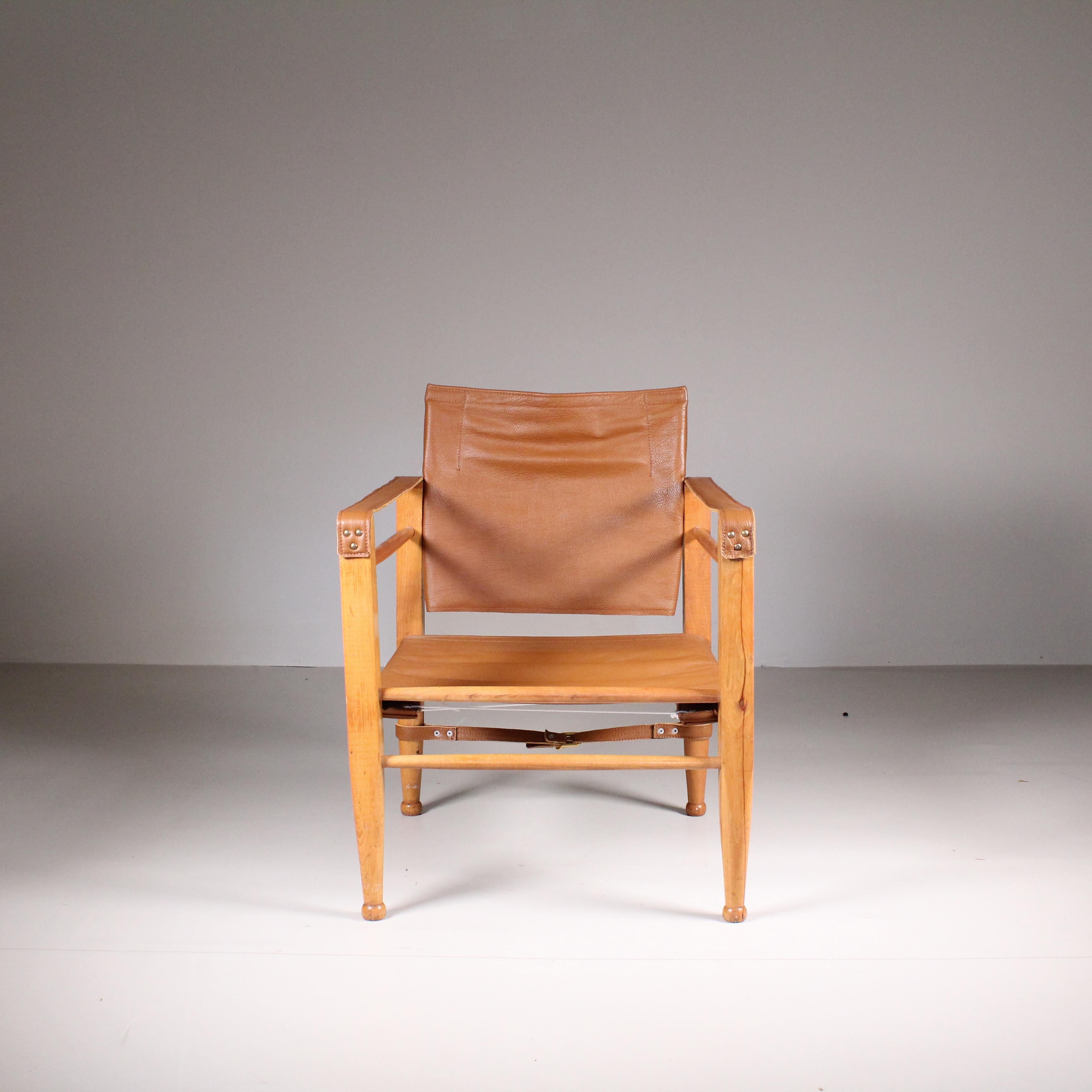 Safari leather chair, Fritz Hansen, 1960 Safari leather chair, Fritz Hansen, 1 For Sale 4
