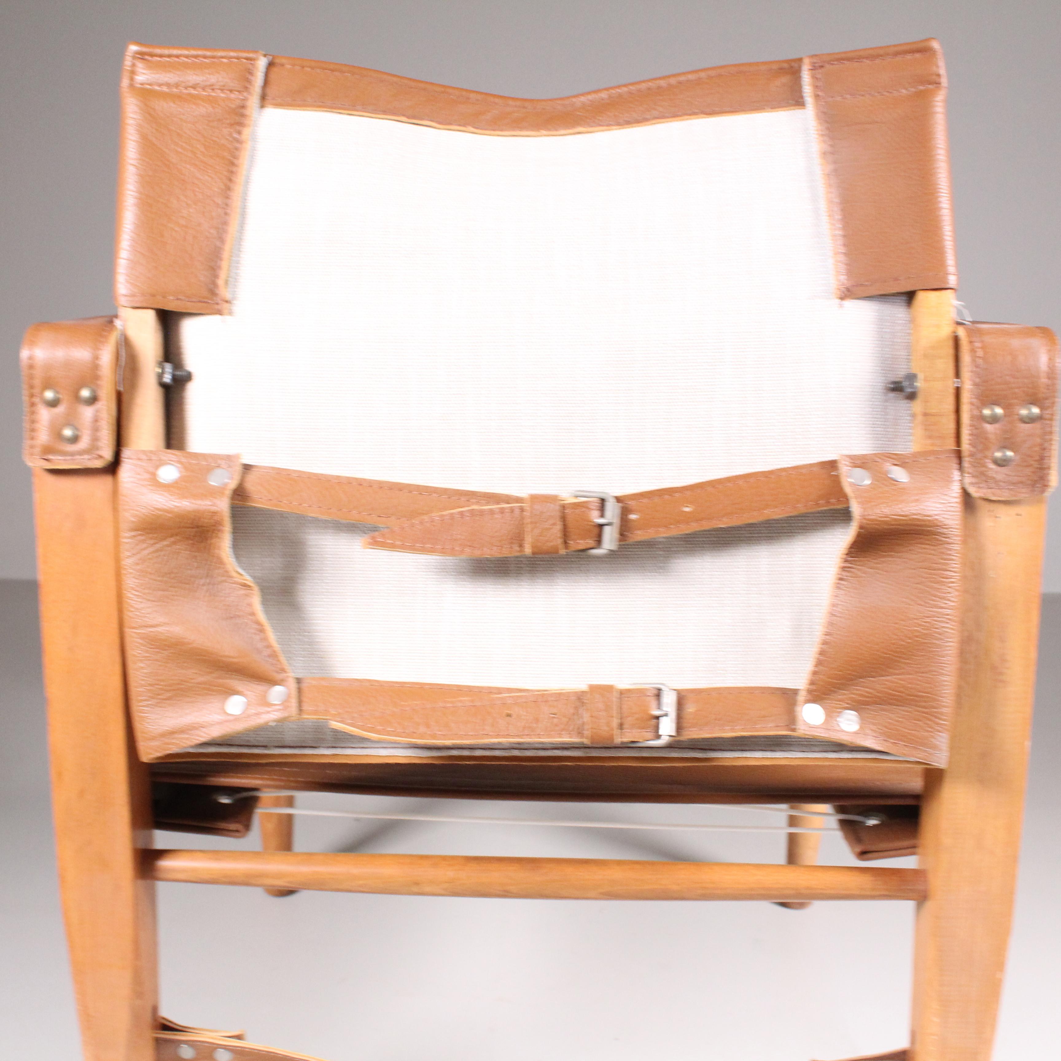 Leather Safari leather chair, Fritz Hansen, 1960 Safari leather chair, Fritz Hansen, 1 For Sale