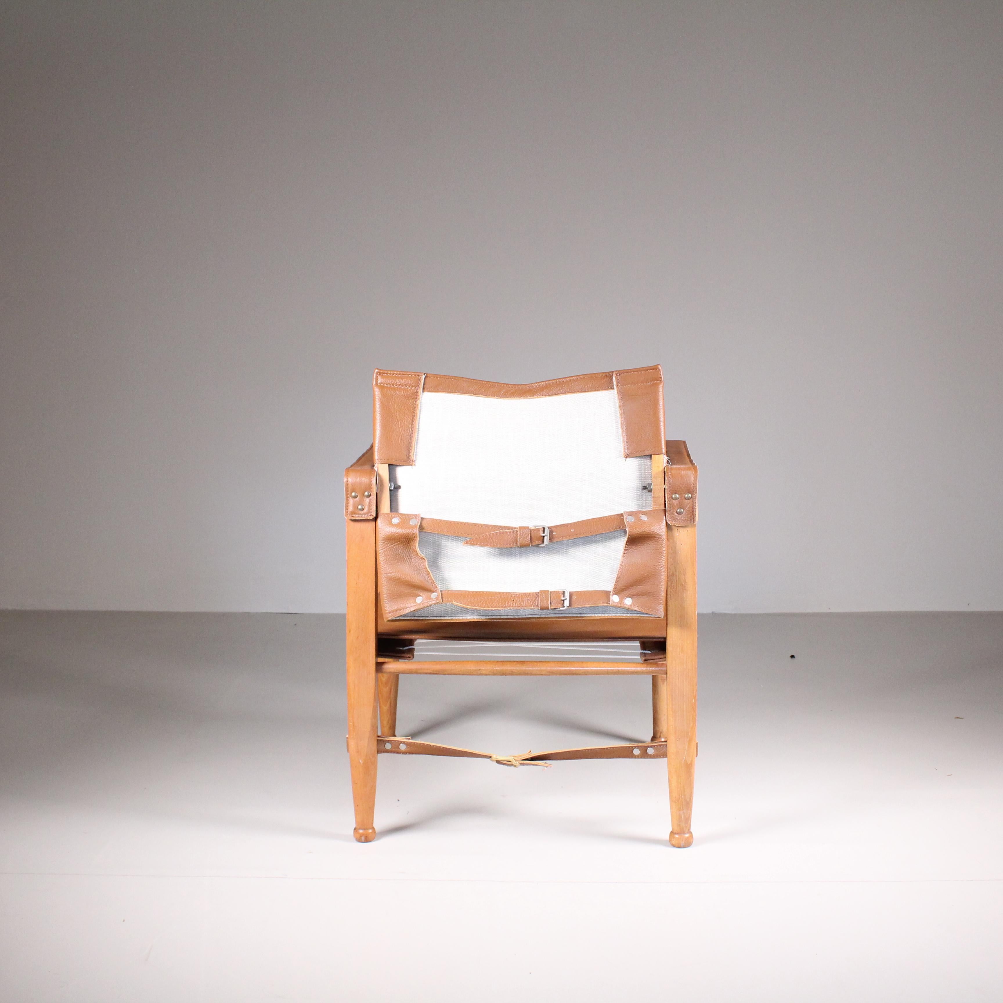 Safari leather chair, Fritz Hansen, 1960 Safari leather chair, Fritz Hansen, 1 For Sale 1