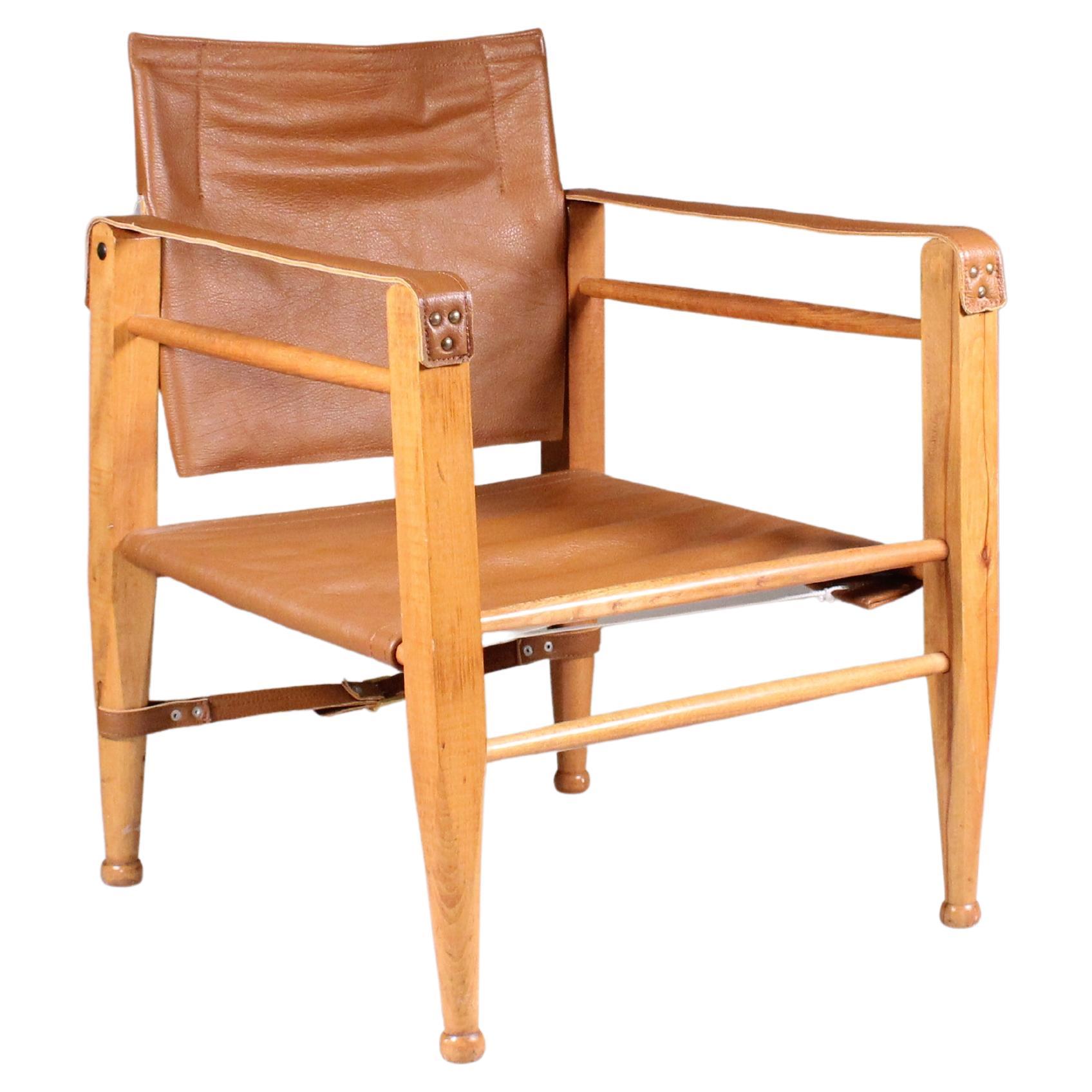 Safari leather chair, Fritz Hansen, 1960 Safari leather chair, Fritz Hansen, 1 For Sale