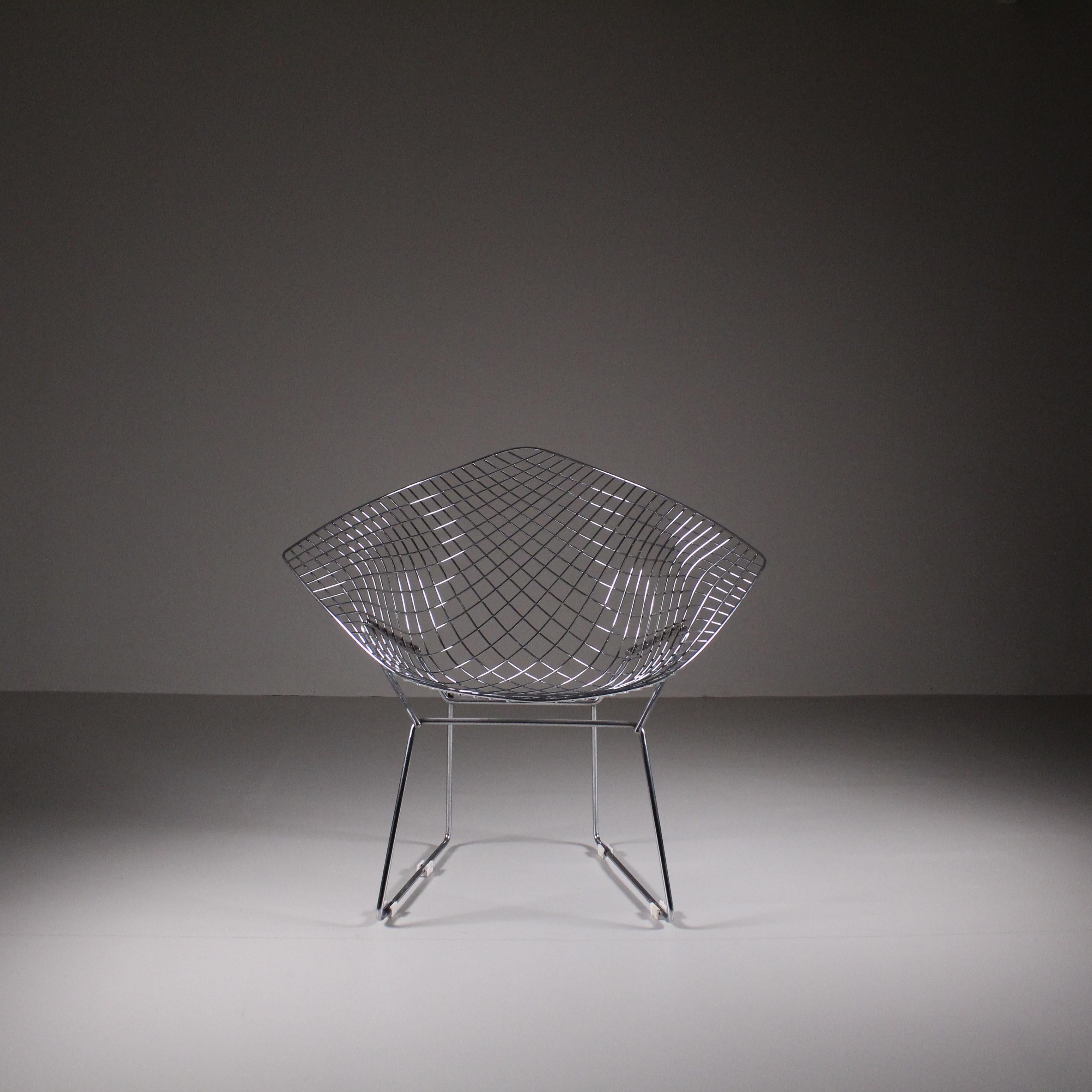 Sedia Diamond, Harry Bertoia, Knoll International, 1970 circa In Good Condition For Sale In Milano, Lombardia