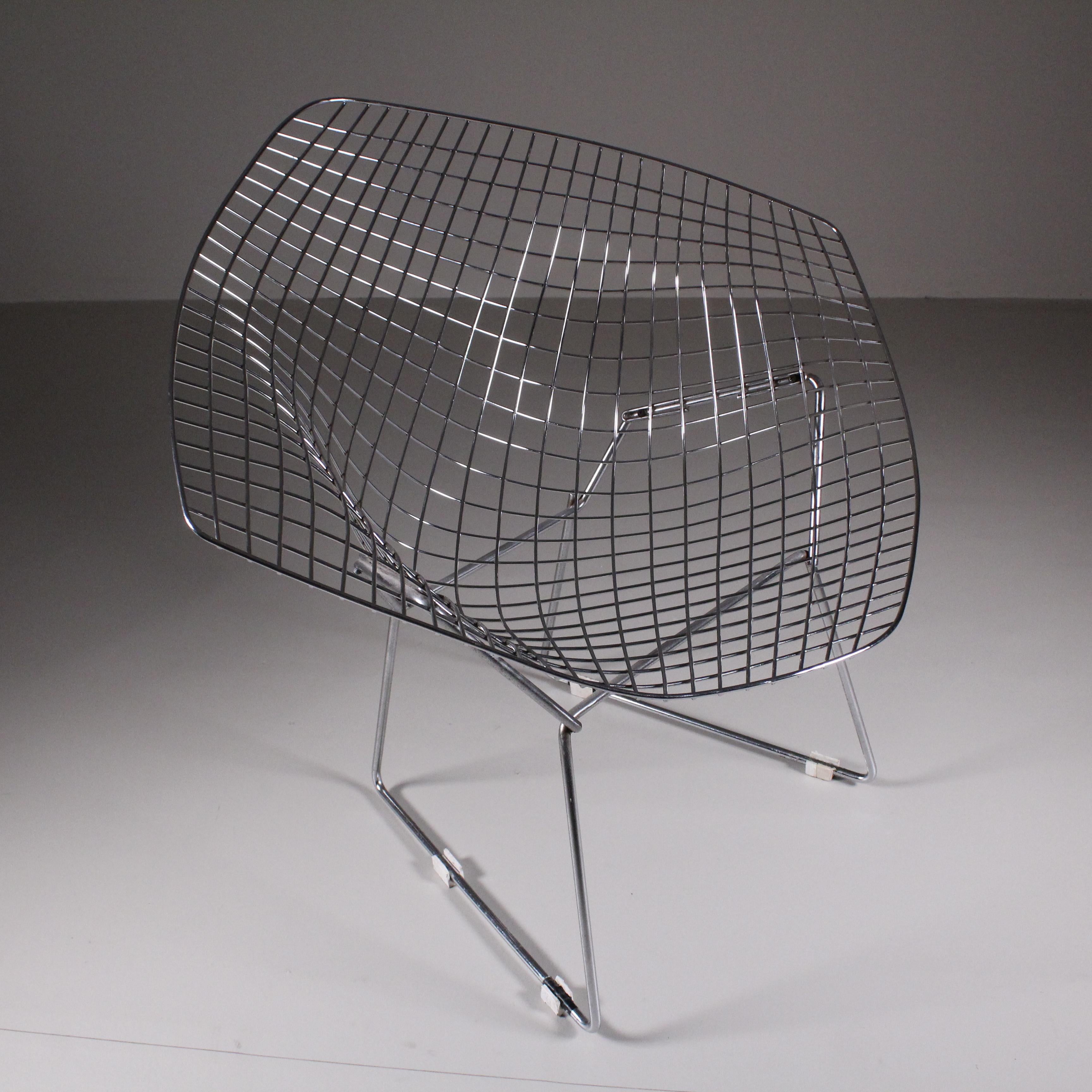 Metal Sedia Diamond, Harry Bertoia, Knoll International, 1970 circa For Sale