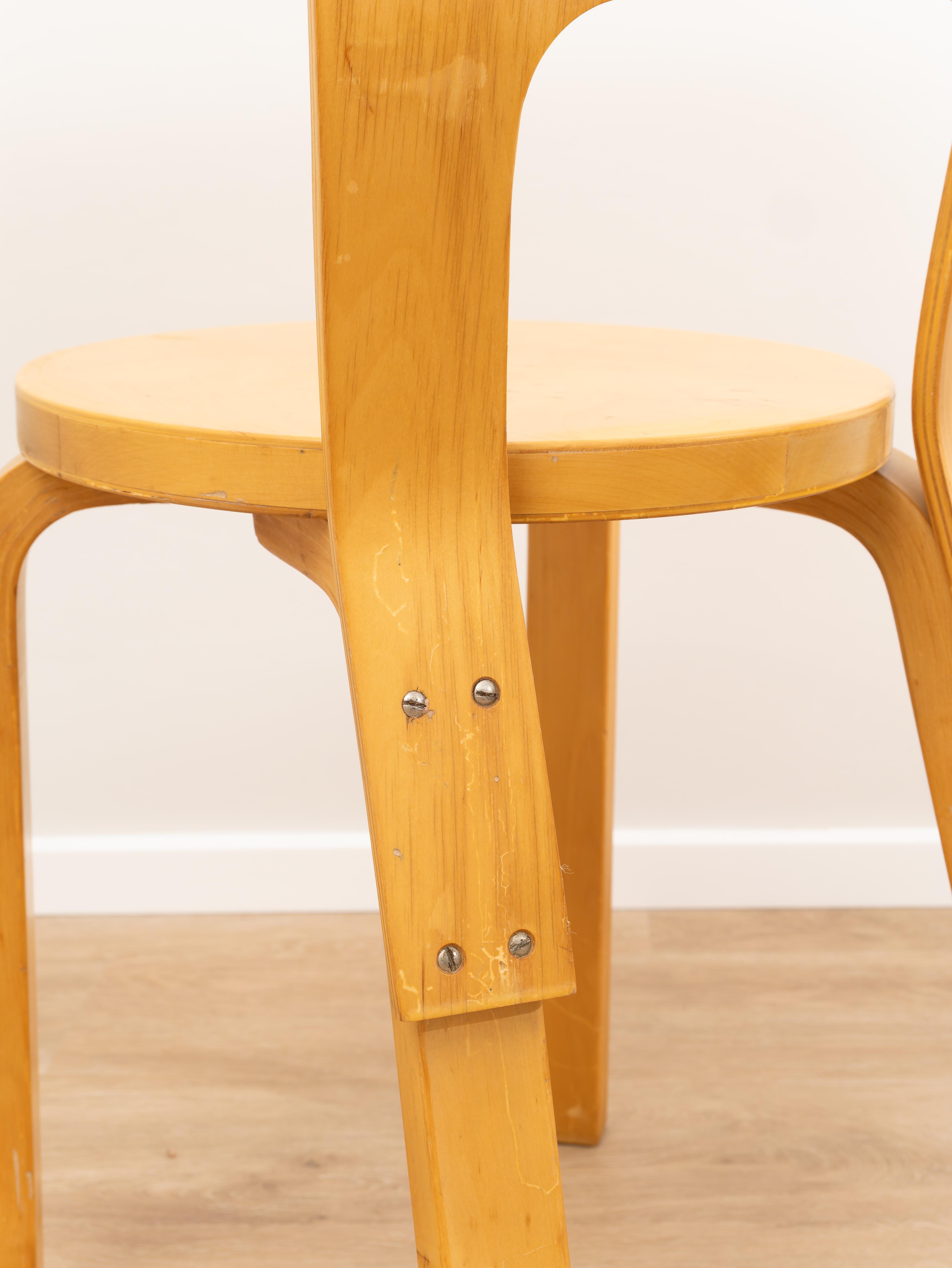 E65 Stuhl von Alvar Aalto für Artek, Finnland, 1950er Jahre (Birke) im Angebot