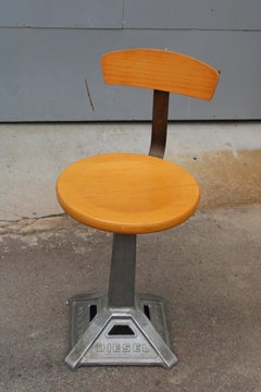 Diesel 1970 Beech and Iron Swivel Chair