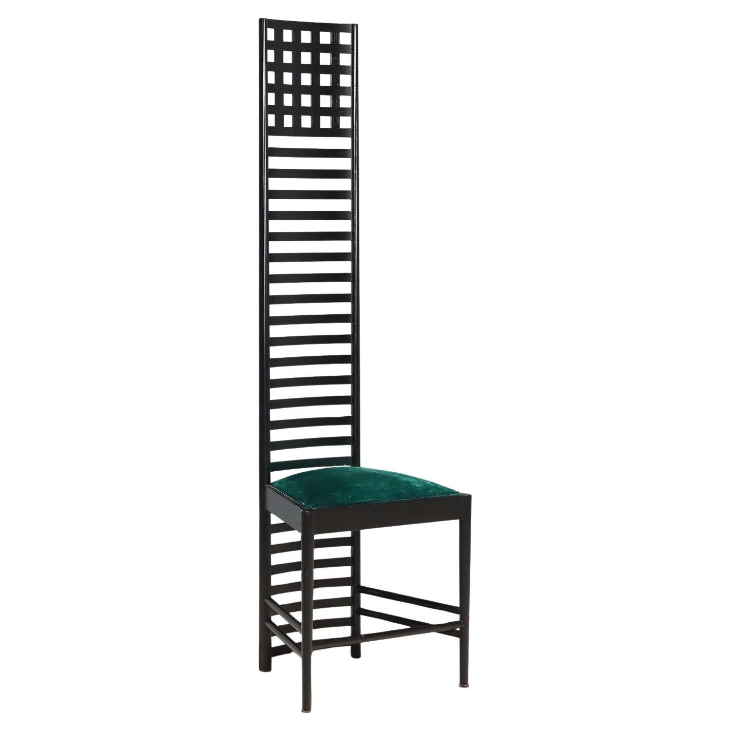 Sedia 
Hill House
 di Charles Rennie Mackintosh per Cassina anni 80