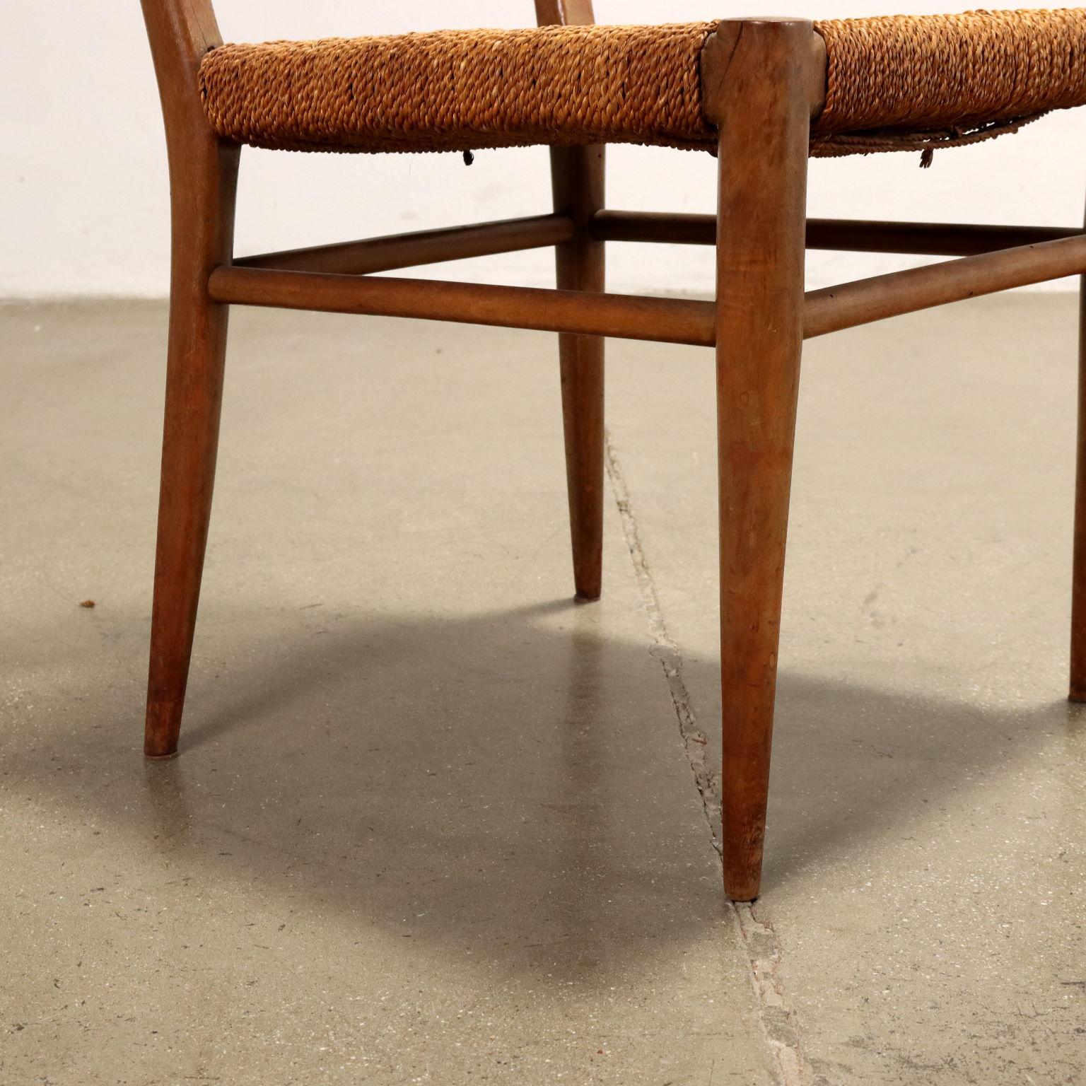 Beech chair 1940s-50s In Good Condition In Milano, IT