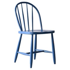 Scandinavian blue wooden chair