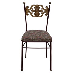 Embroidered Brass Chair Years, 1940