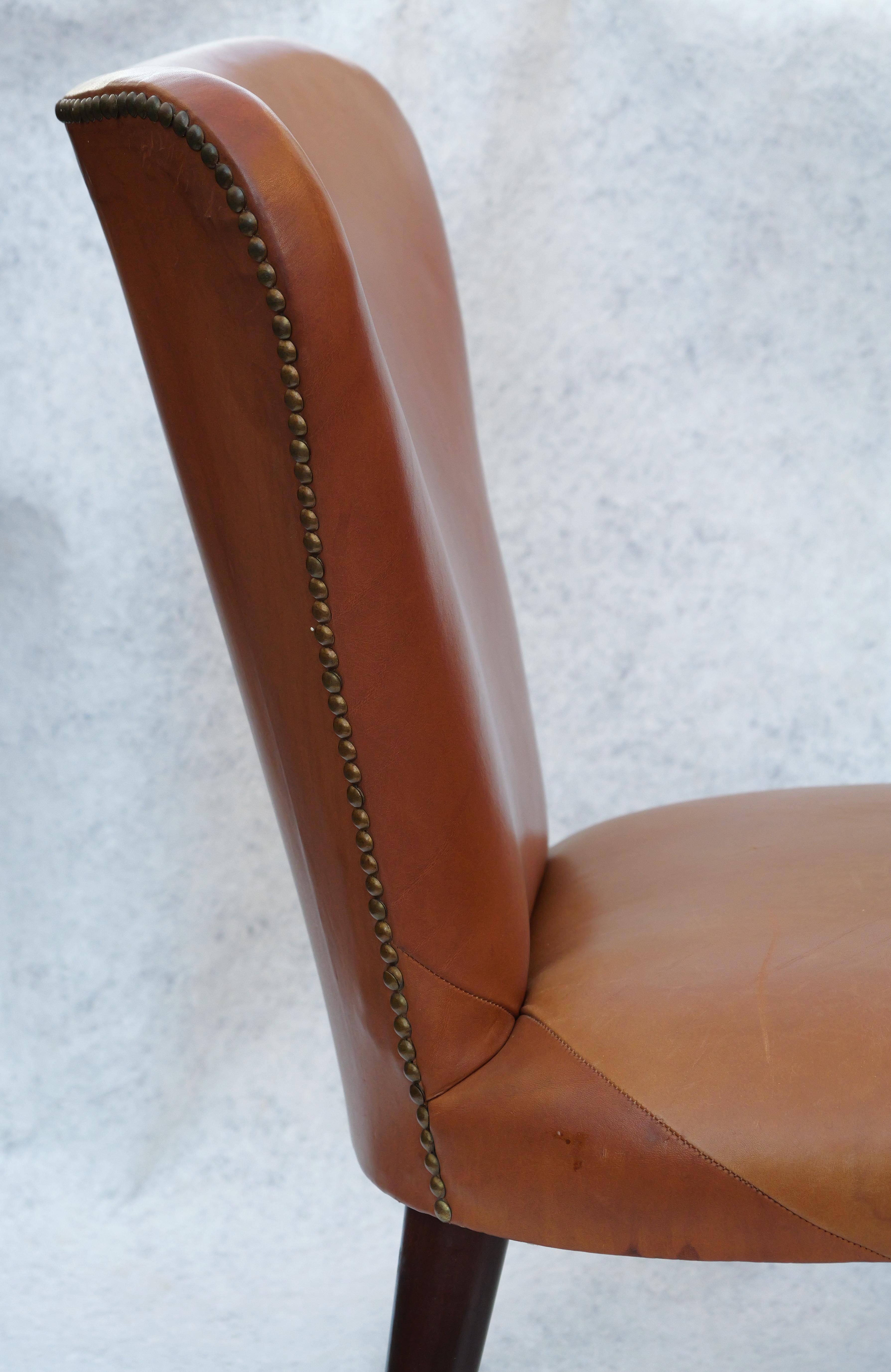 Mid-20th Century Sedia in pelle, Anni '40 in vendita