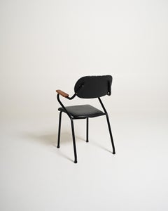 Chaise en teck de style scandinave, années 50