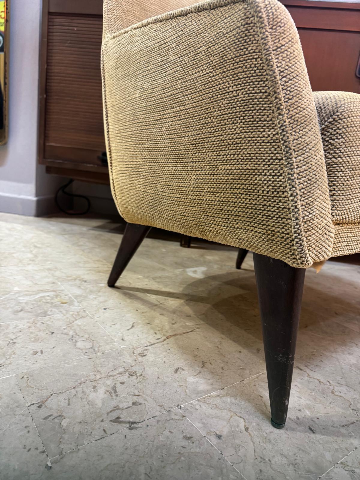 Fabric chair Gio Ponti 1950s In Good Condition For Sale In Palermo, IT