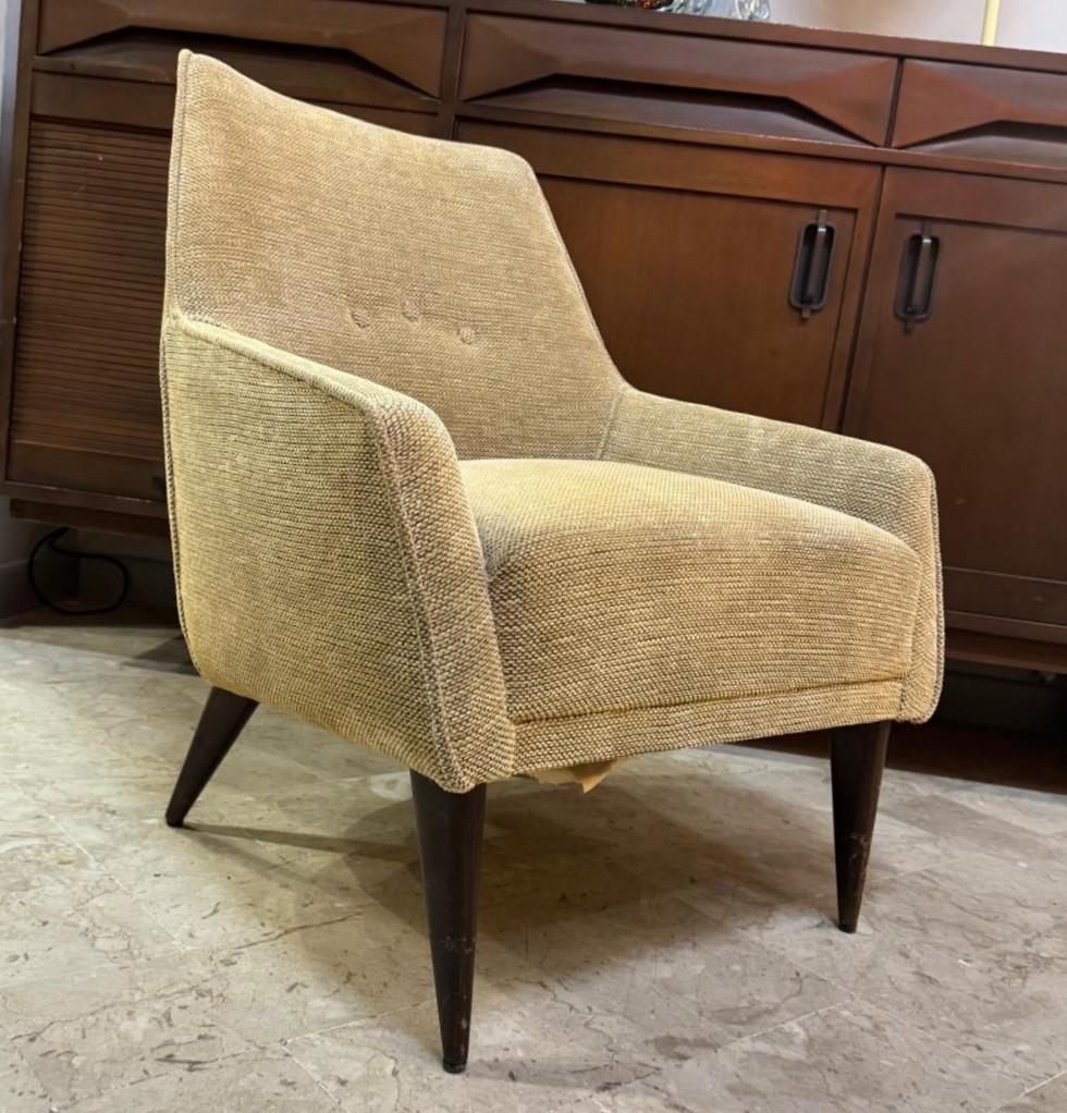 Mid-20th Century Fabric chair Gio Ponti 1950s For Sale